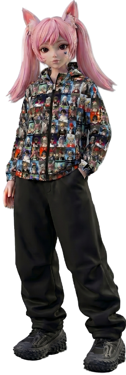 3333 CUTE GIRLS WINDBREAKER