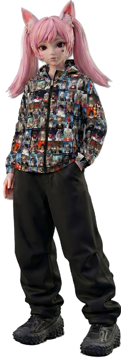 3333 CUTE GIRLS WINDBREAKER