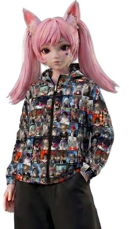 3333 CUTE GIRLS WINDBREAKER